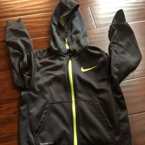 Size small grey and neon yellow Nike jacket. GC